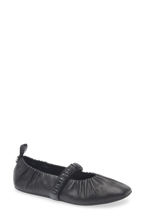 Spire Ruched Mary Jane Flat (Women)