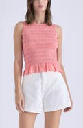 Pistola Phoebe Smock Detail Sleeveless Cotton Blend Top