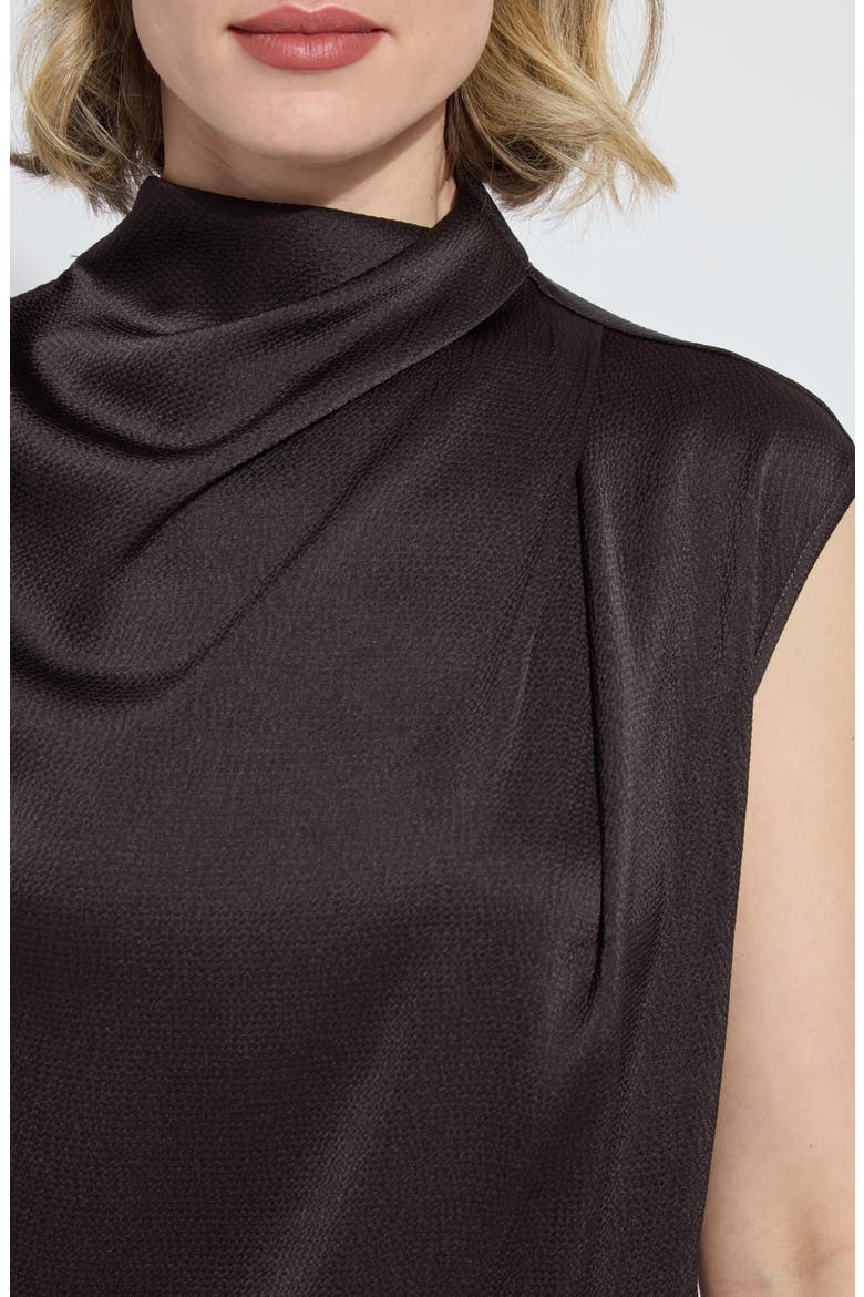 Aisha Sleeveless Cowl Neck Top, Alternate, color, DBL EXPRSO