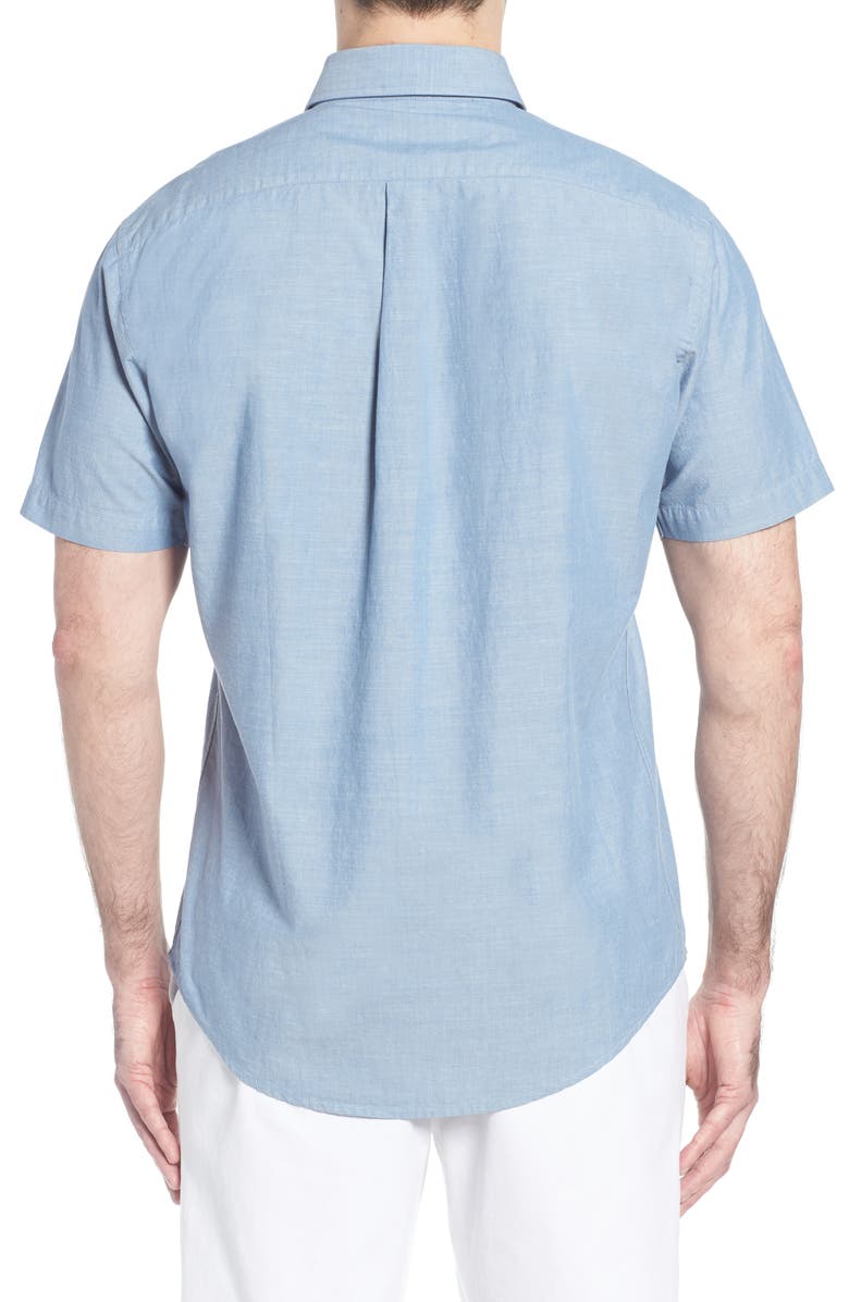 Peter Millar Heritage Chambray Sport Shirt, Alternate, color,