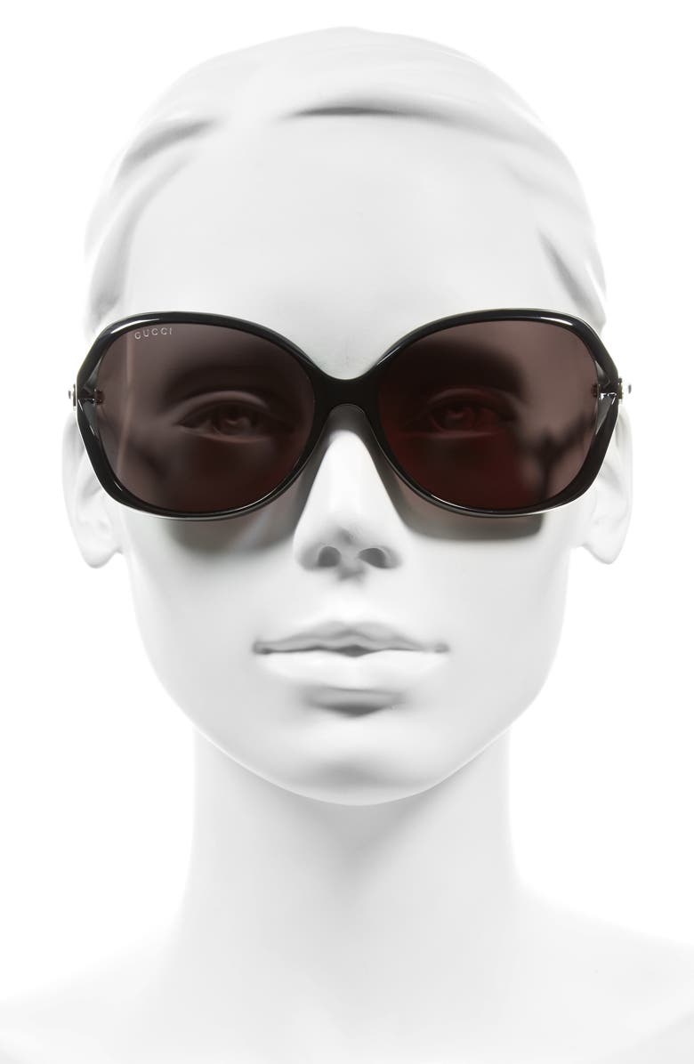 Gucci 60mm Open Temple Oval Sunglasses, Alternate, color, 