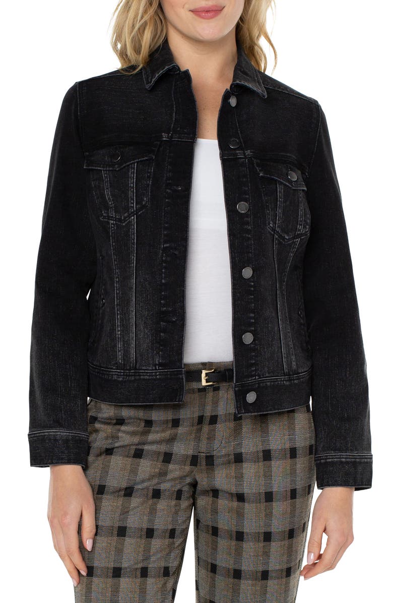 Liverpool Los Angeles Classic Denim Jacket, Main, color, 