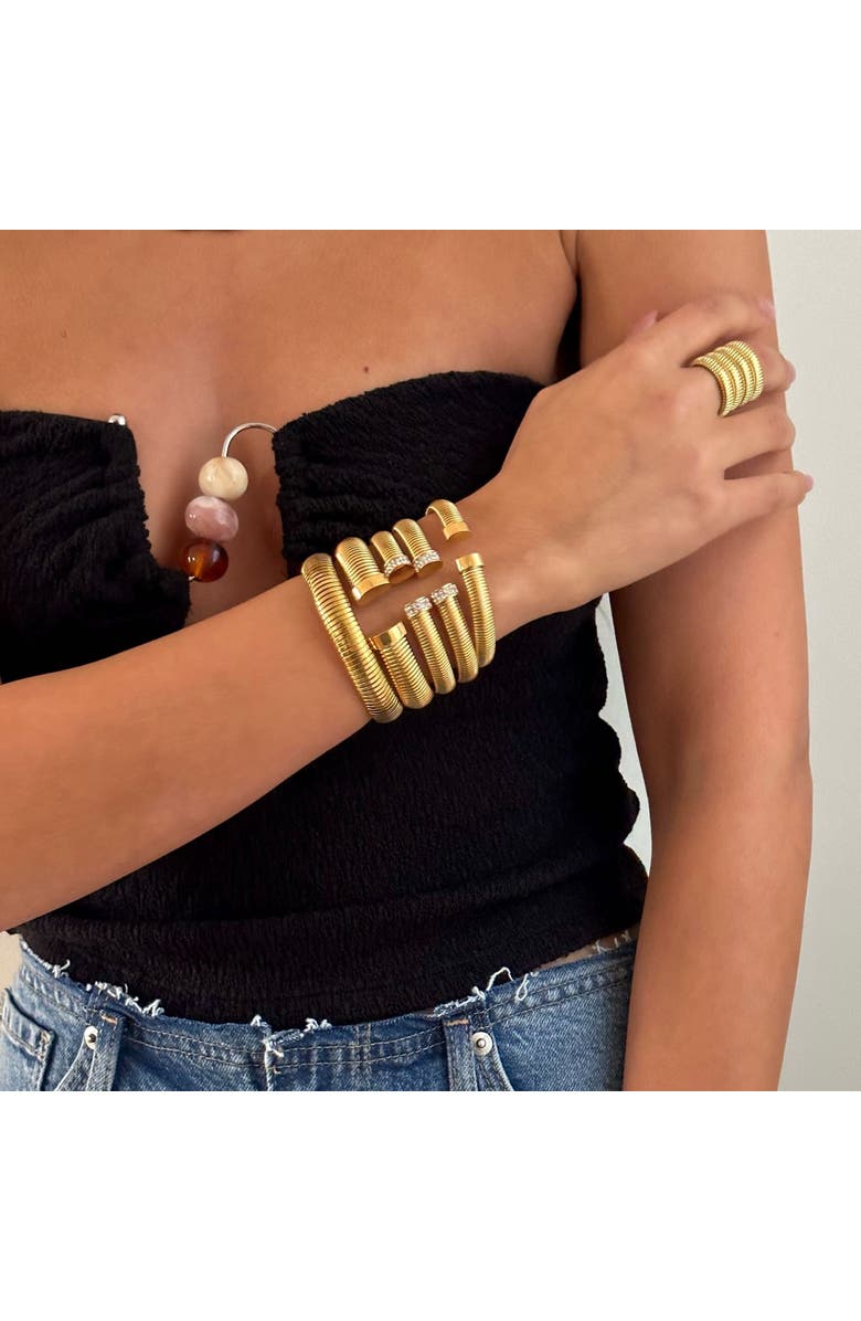 BY ADINA EDEN Solid Snake Stretch Band Ring, Alternate, color,