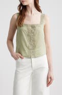 FRAME The Embroidered Crop Tank