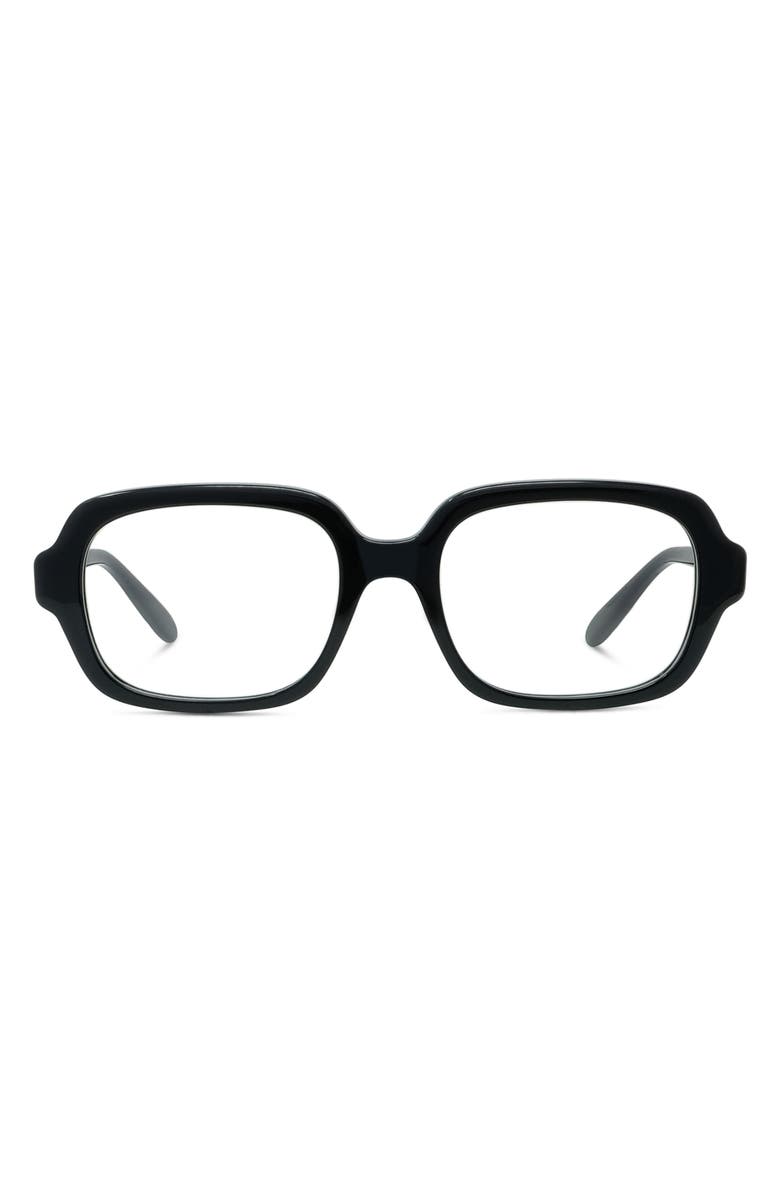 Loewe 53mm Rectangular Optical Glasses, Main, color, Shiny Black