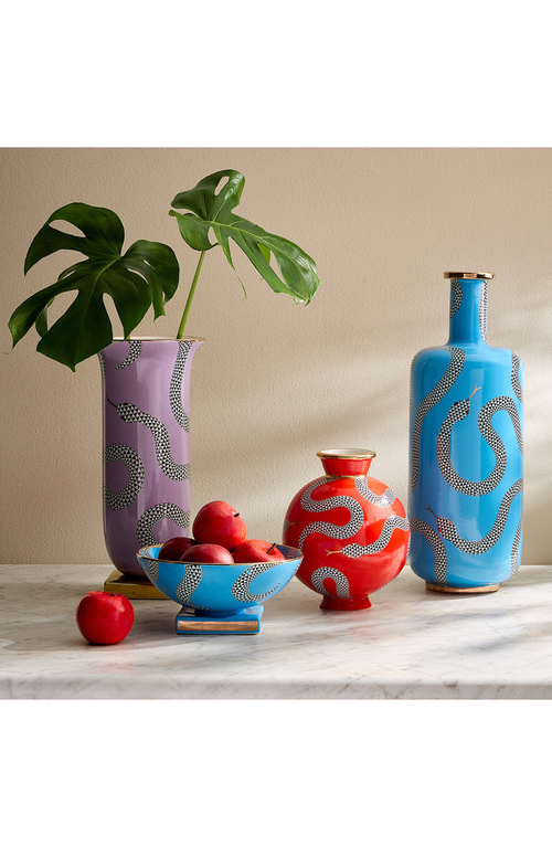 Jonathan Adler Eden Tall Bottle Vase In Blue