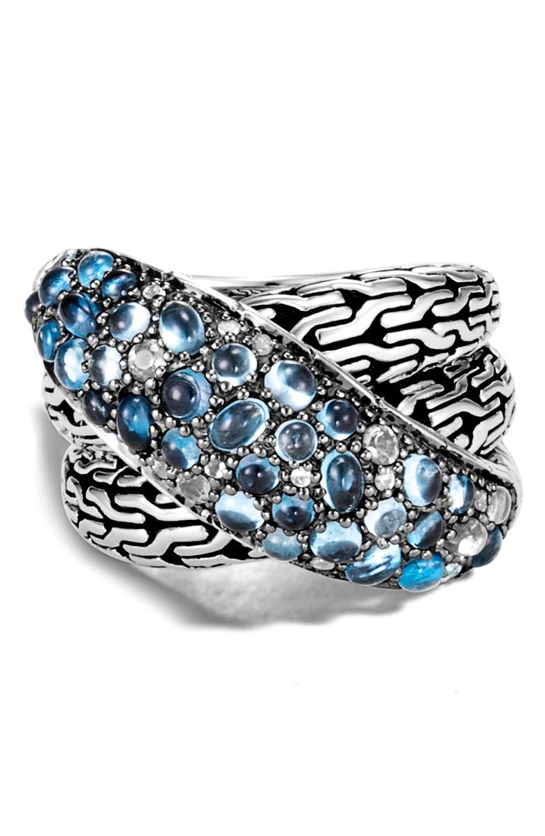 John Hardy Classic Chain Crossover Ring, Alternate, color, 