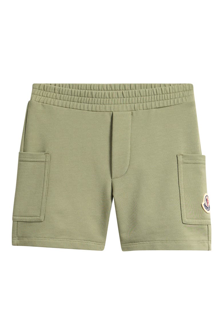 Kids' Logo Patch Cargo Sweat Shorts, Main, color, GREEN