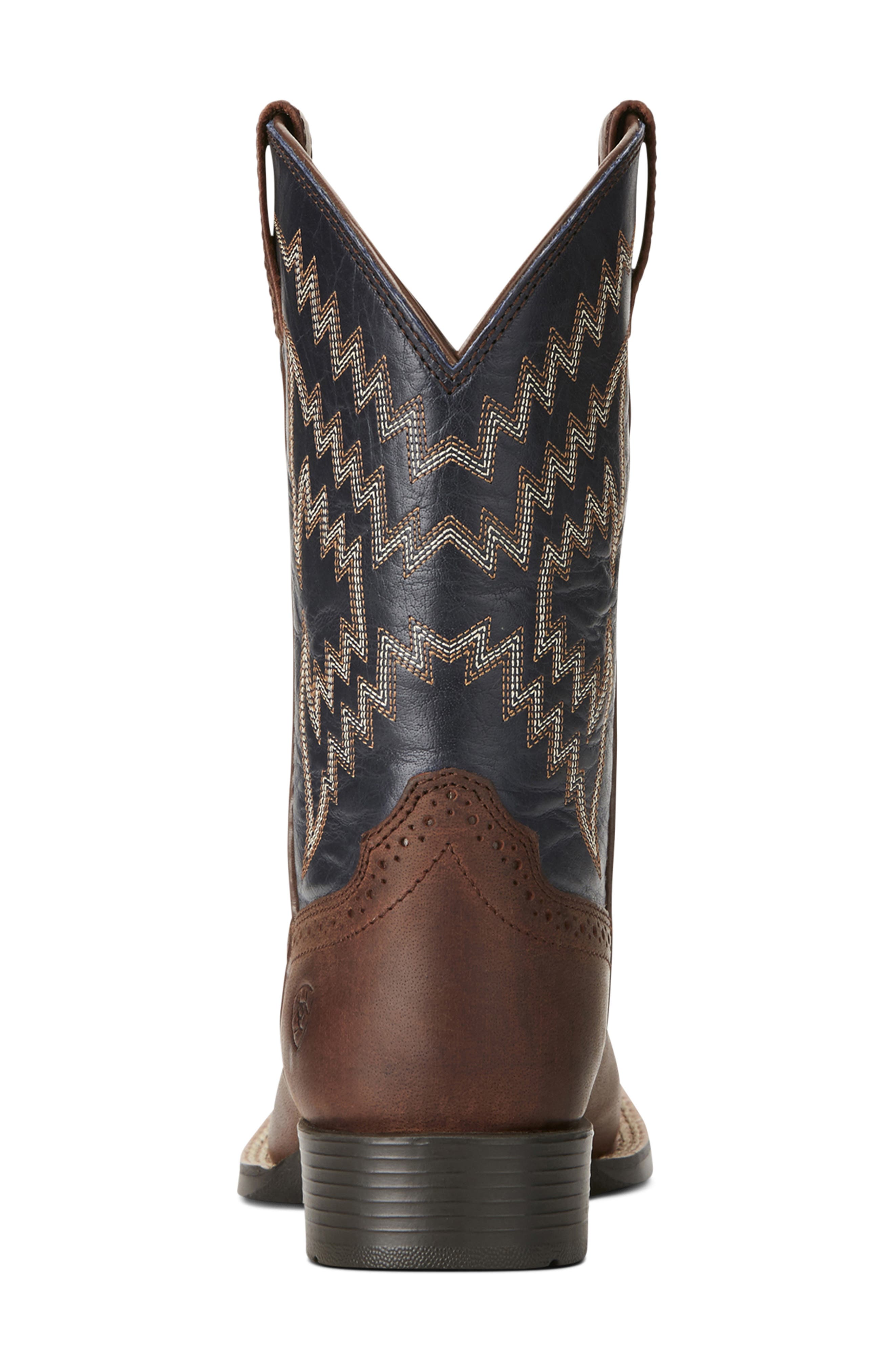 Kids' Tycoon Western Boot, Alternate, color, BRAZEN BROWN/ ARIZONA SKY
