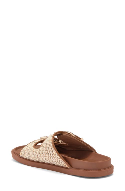 Steve Madden Connely Buckle Slide Sandal In Brown Multi