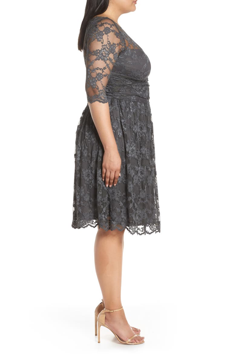 Luna Lace A-Line Dress, Alternate, color, TWILIGHT GREY