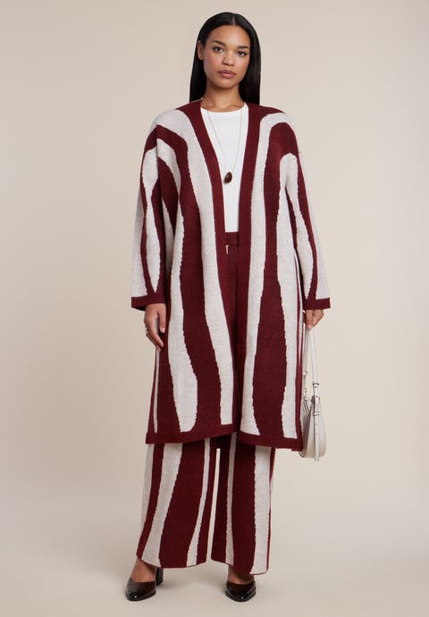 Intarsia Sweater Duster (plus)