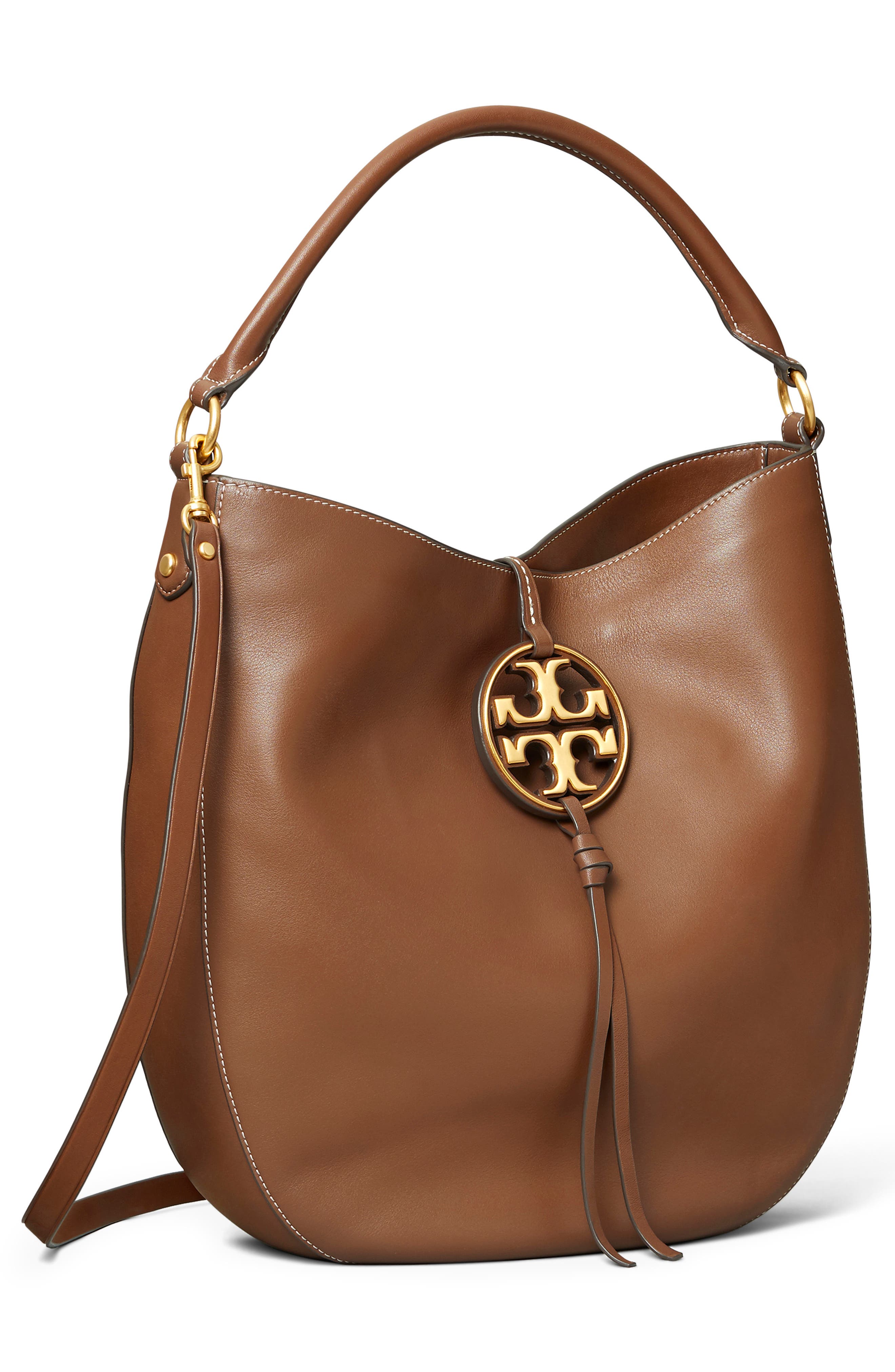 Tory Burch Miller Leather Hobo Bag, Alternate, color, 