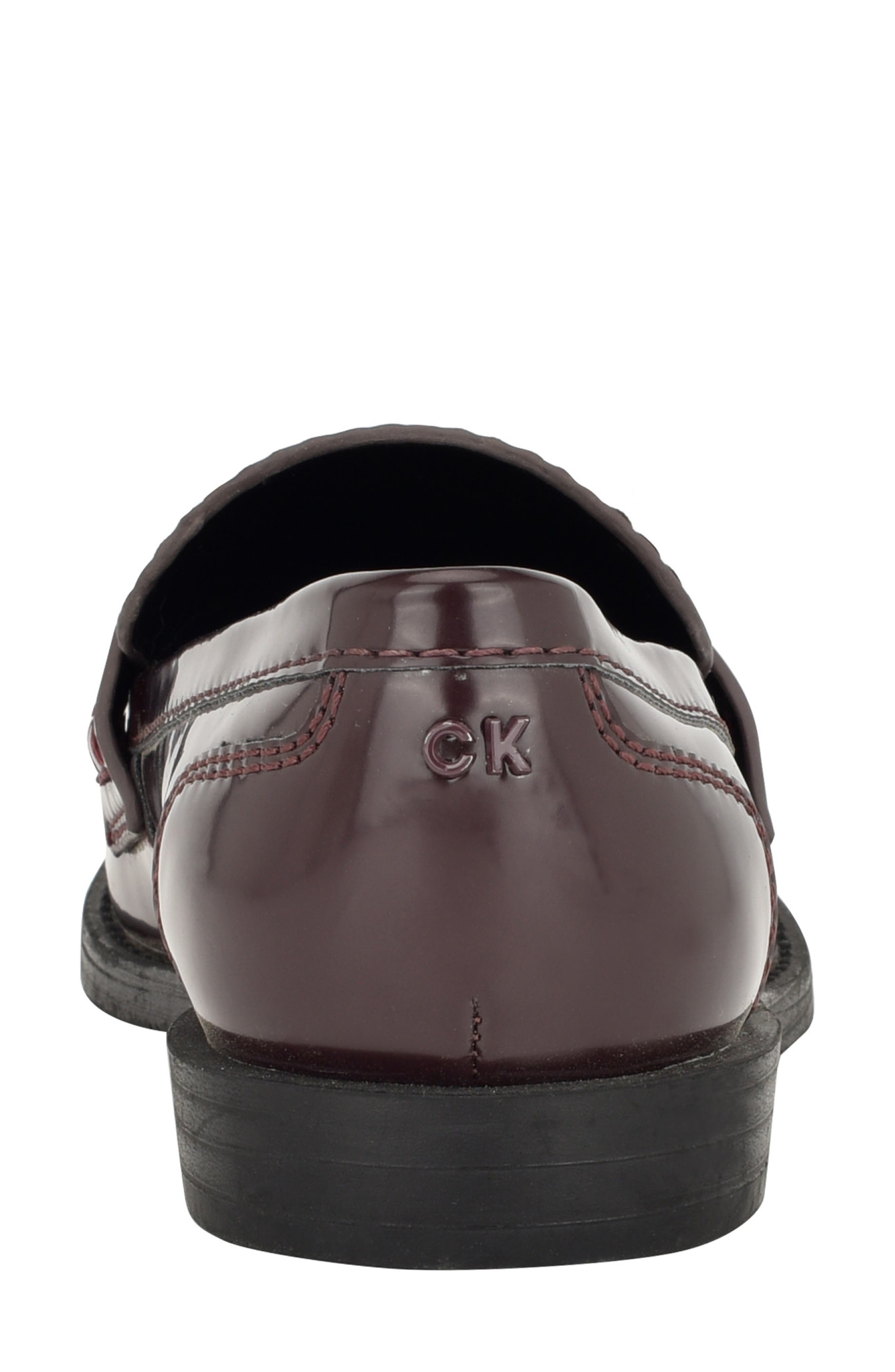 Farrel Penny Loafer, Alternate, color, DARK RED