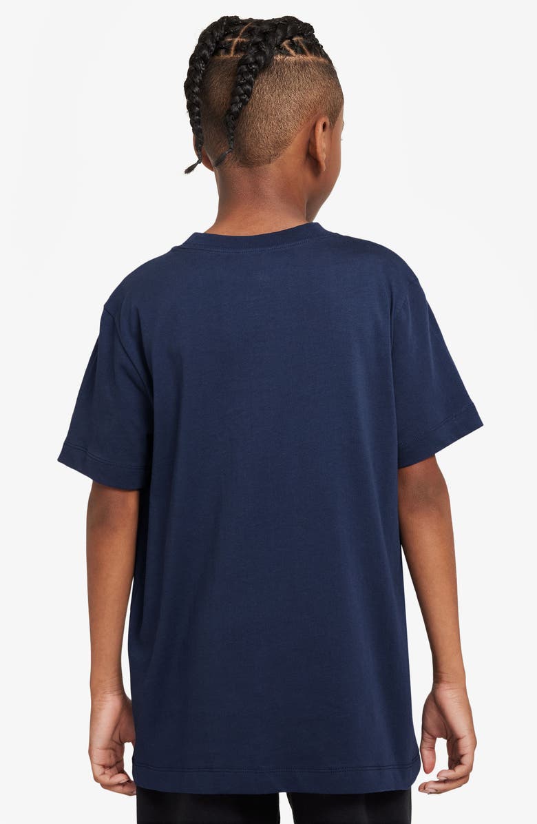 Nike Kids' Sportswear Cotton Graphic T-Shirt, Alternate, color, Midnight Navy