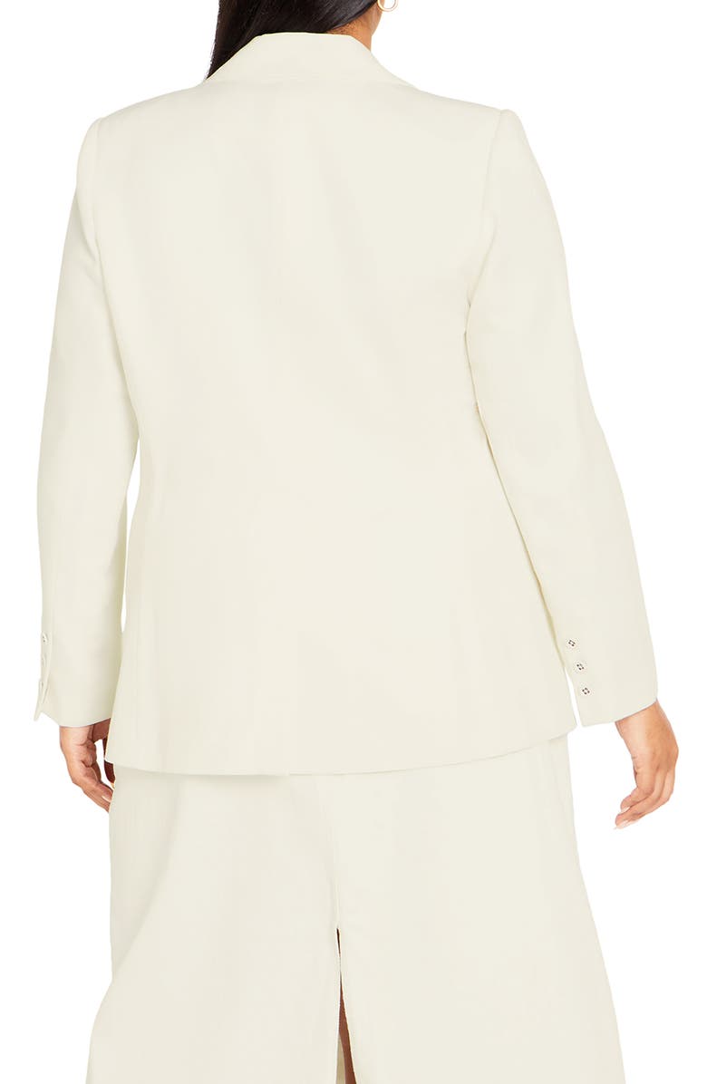 City Chic Clea One-Button Blazer, Alternate, color, 