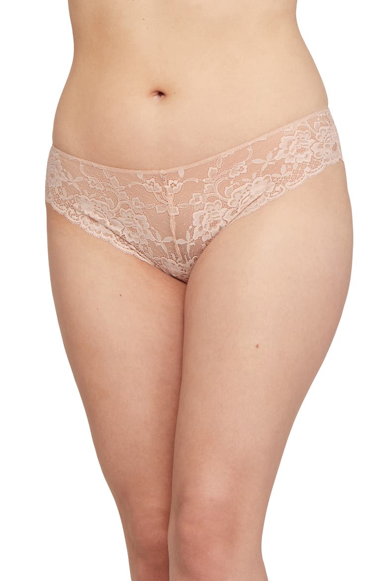 Brazilian Lace Panties, Main, color, CHAMPAGNE