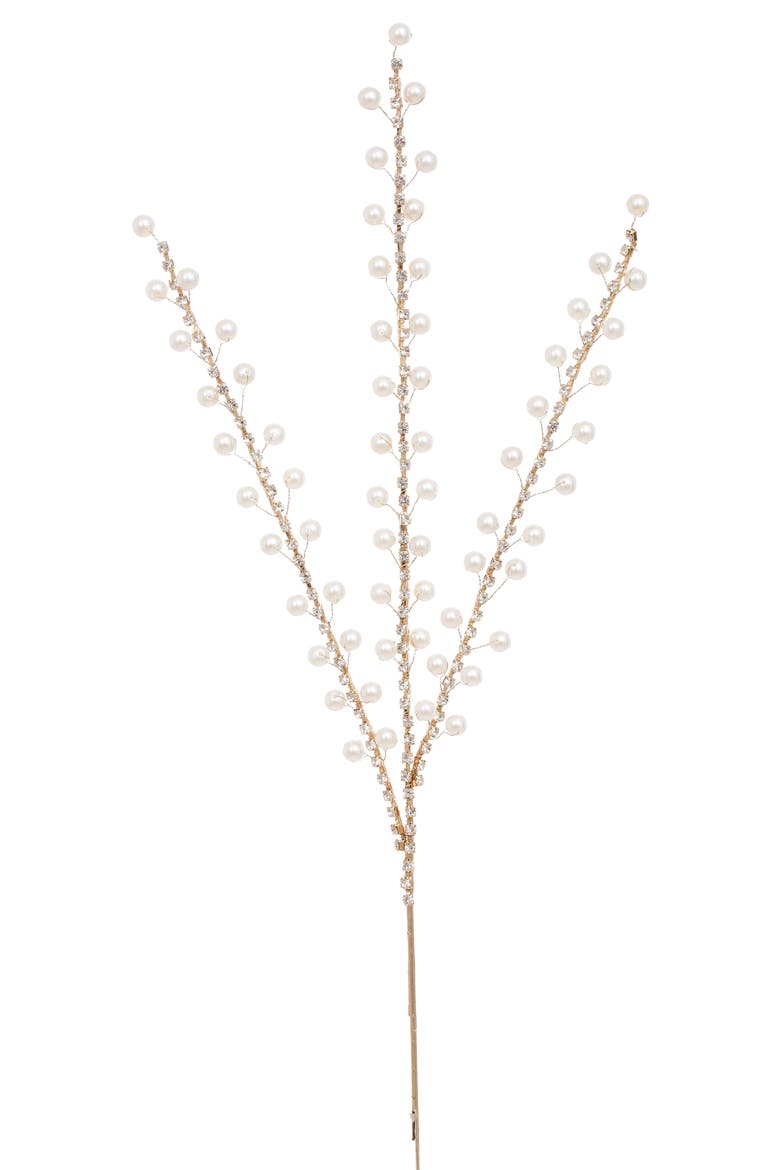 Classic Pearl Berry Spray, Set of 6, Main, color, White
