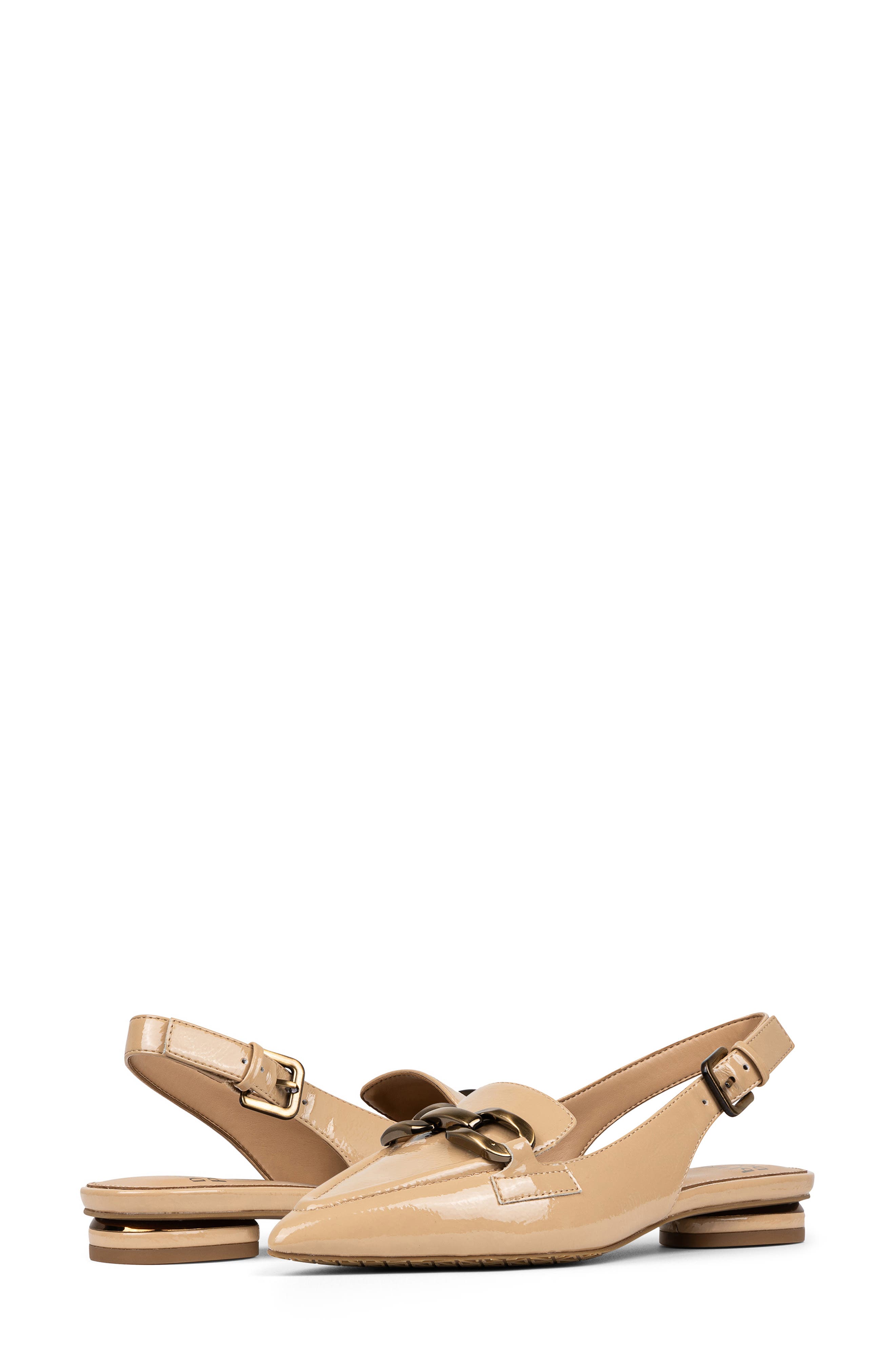 Slingback Chain Loafer, Alternate, color, SAND