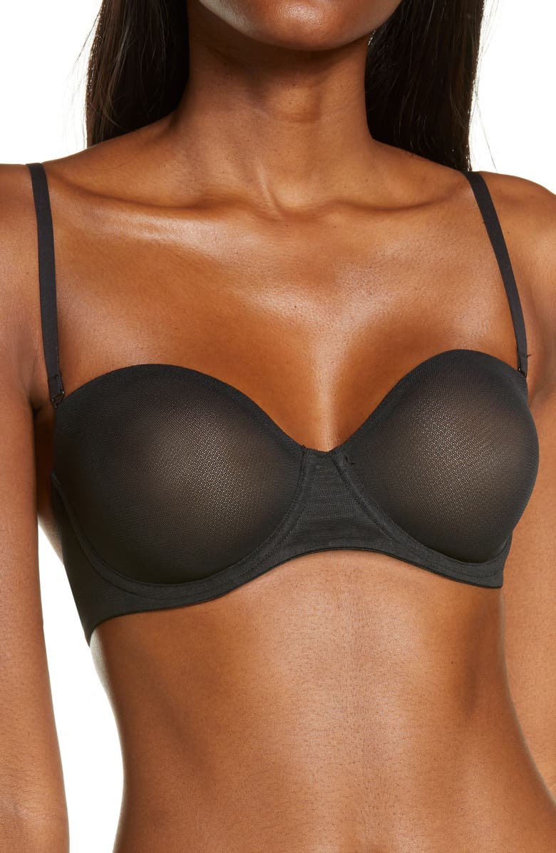 SKIMS Mesh Strapless Underwire Bra, Alternate, color,