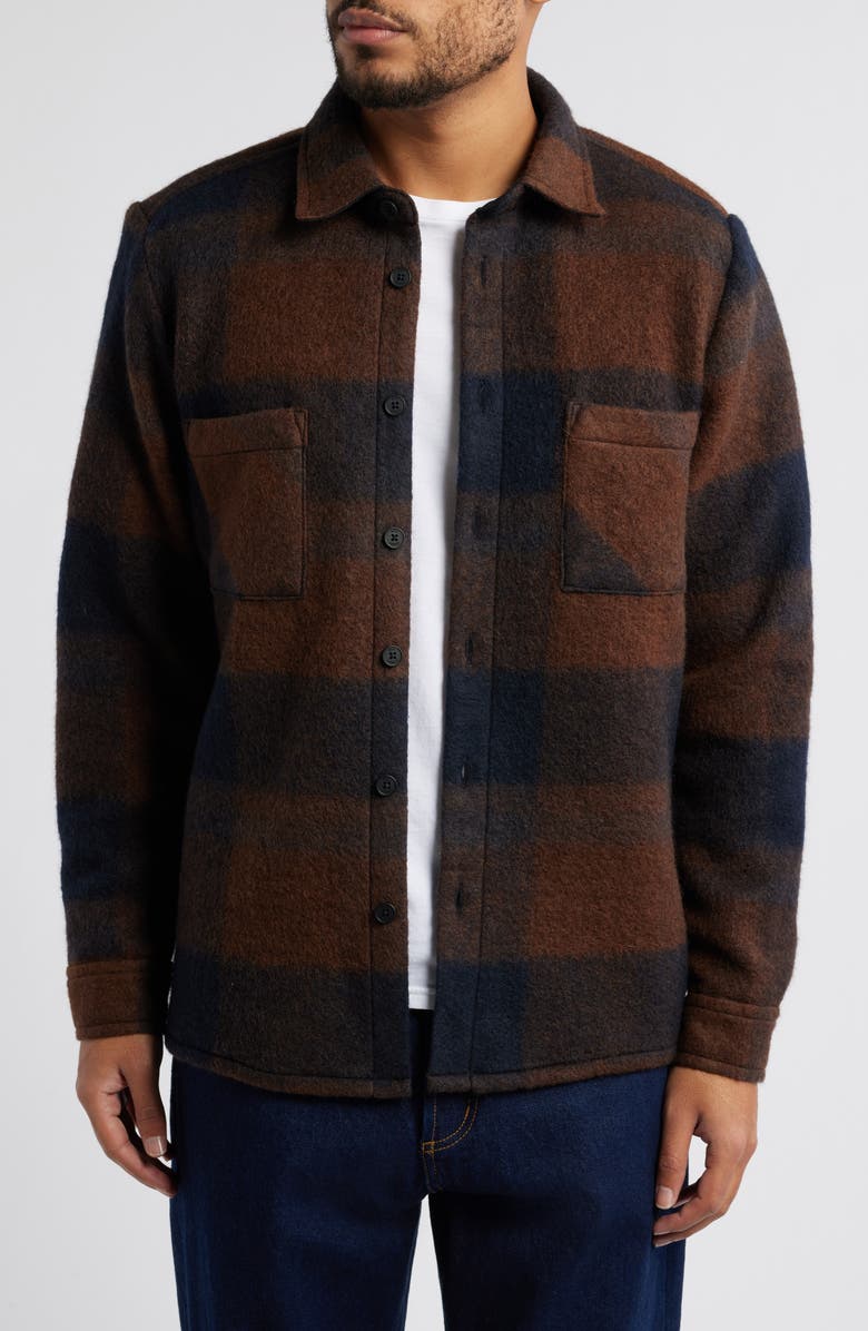 Wax London Whiting Check Overshirt, Main, color, 
