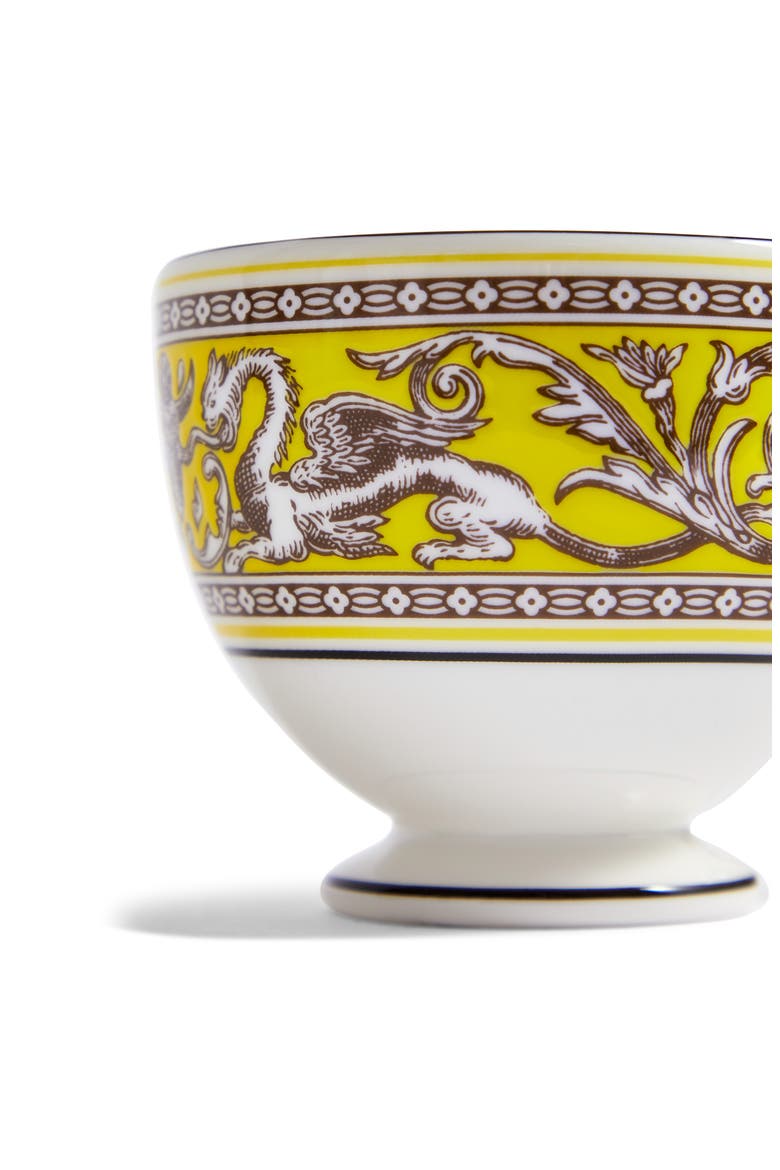 Florentine Bone China Teacup & Saucer Set, Alternate, color, CITRON