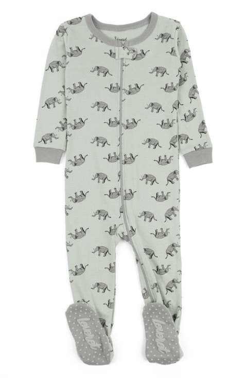 Footed Printed Cotton Pajamas, Animal, Holiday & Fun Prints (Baby)