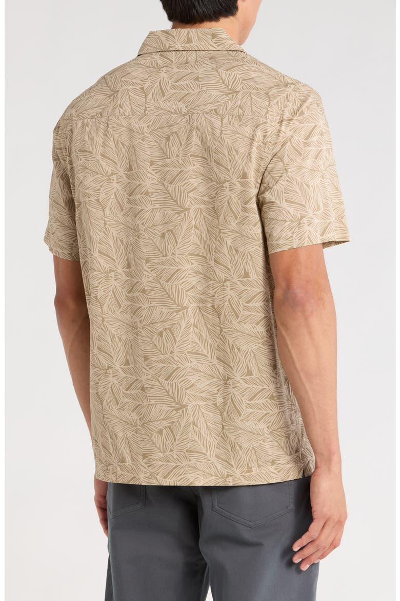 Afternoon Sun Woven Short Sleeve Shirt, Alternate, color, OXFORD TAN