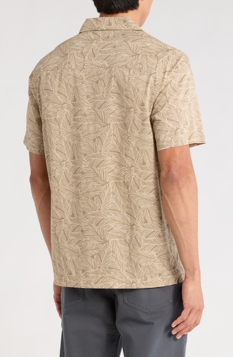 TravisMathew Afternoon Sun Woven Short Sleeve Shirt, Alternate, color, Oxford Tan