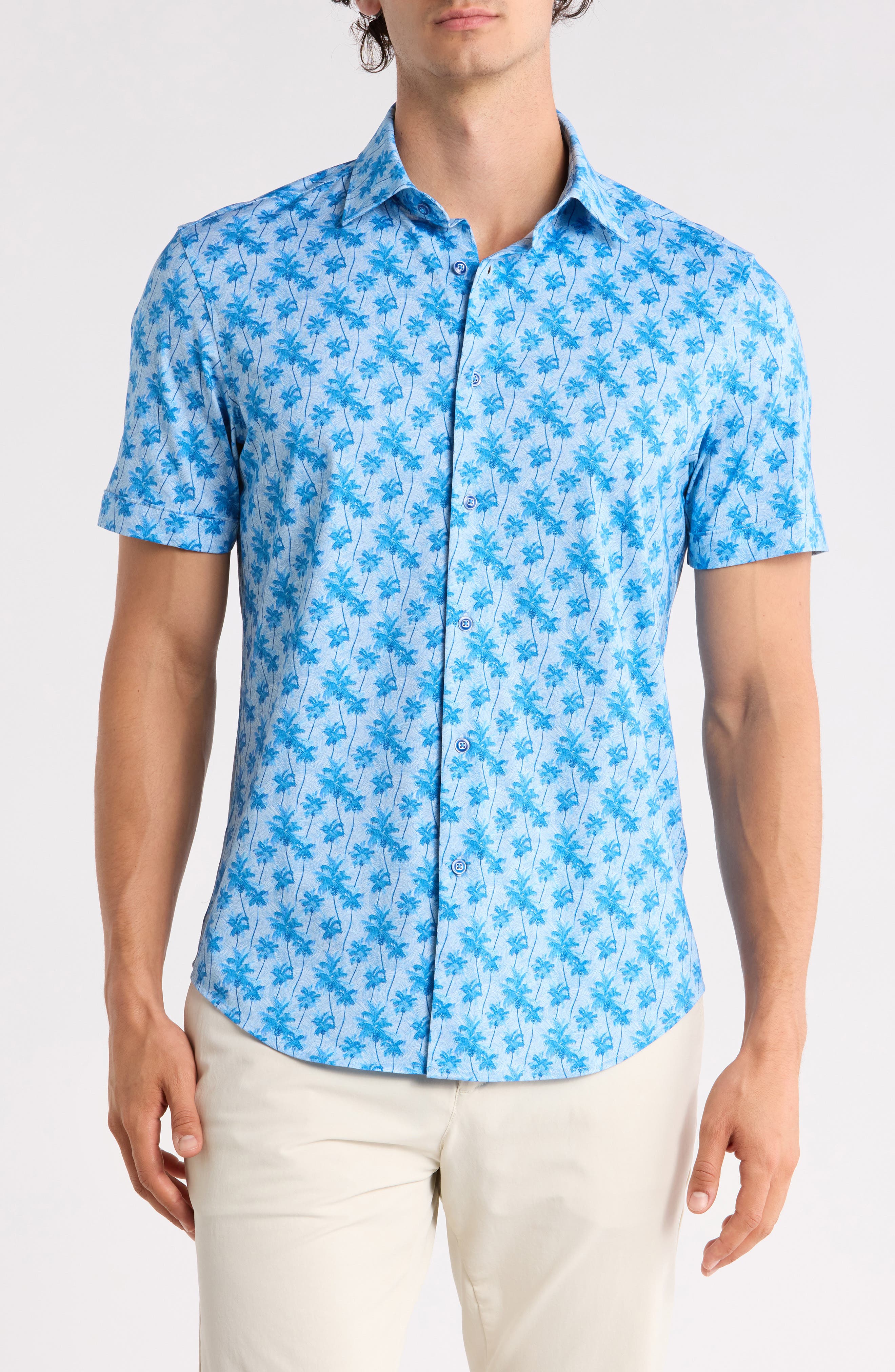 Bugatchi Short Sleeve Woven Shirt