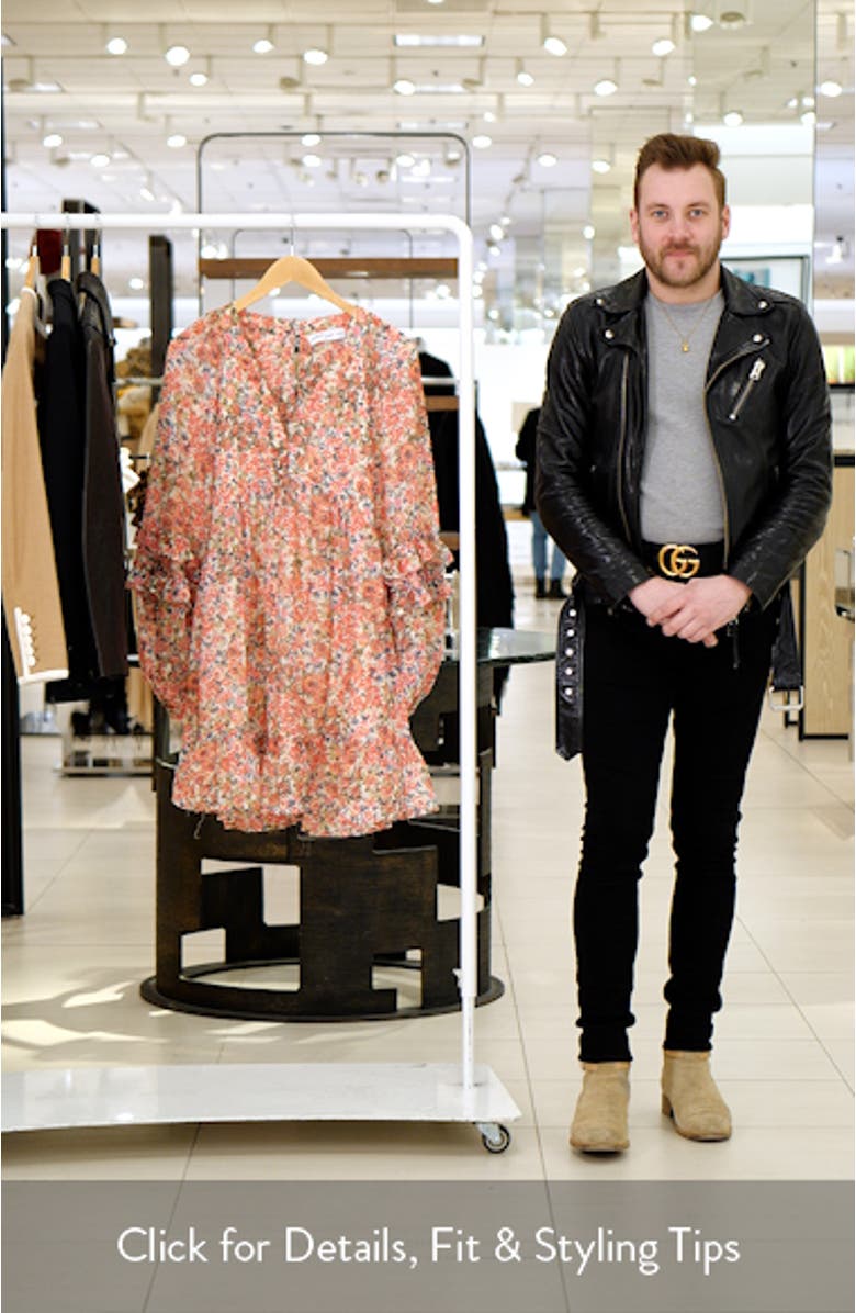 Reese Floral Long Sleeve Minidress, sales video thumbnail