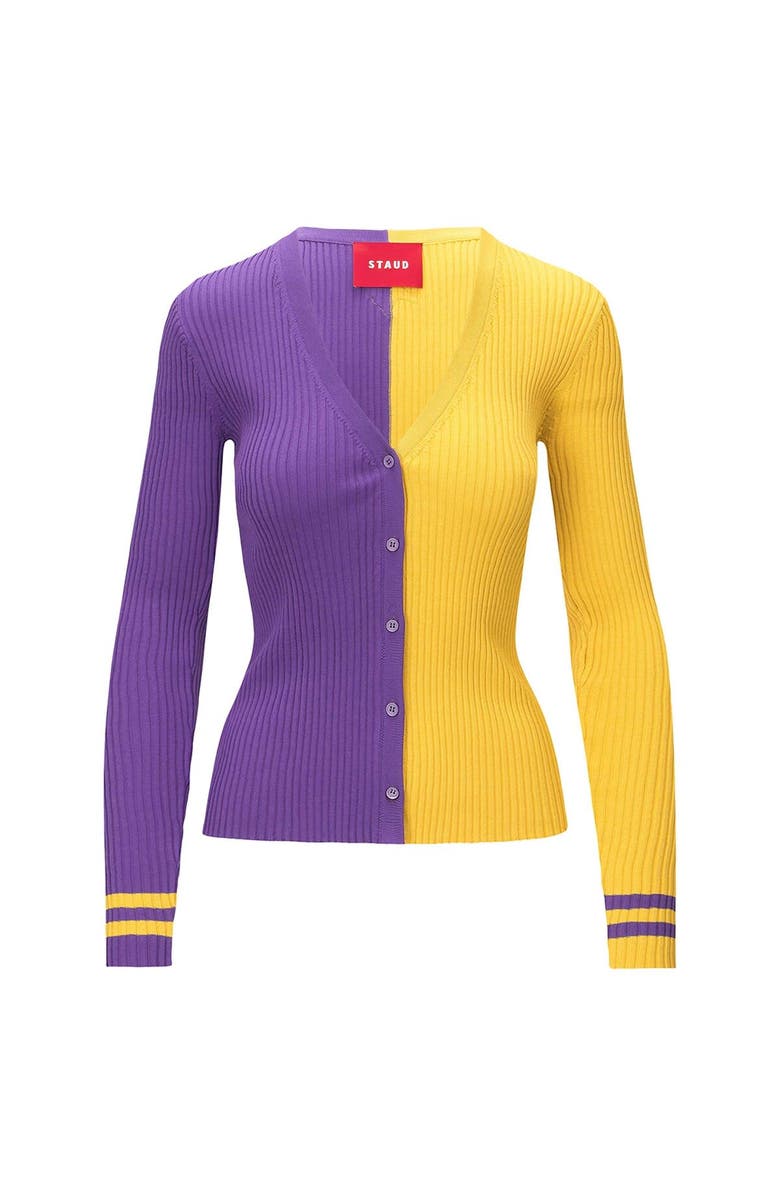 STAUD Women's STAUD Purple/Gold Minnesota Vikings Cargo Sweater, Alternate, color, Purple