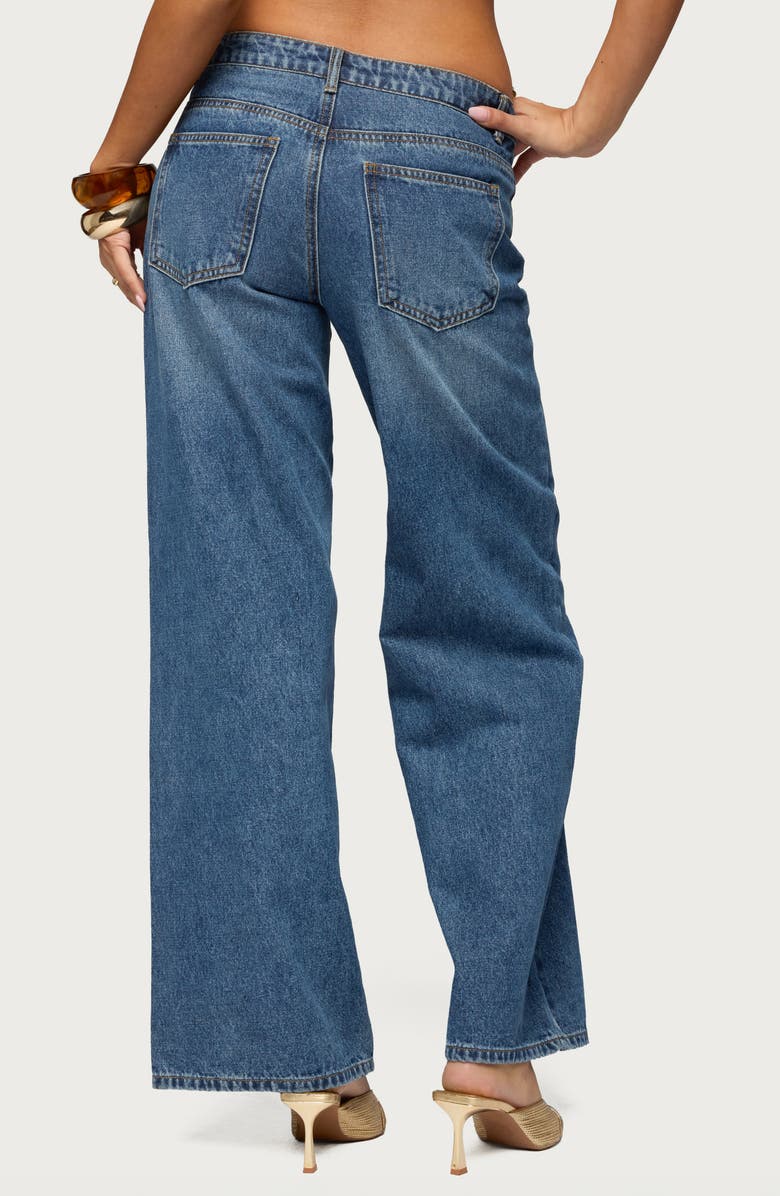 EDIKTED Monika Grommet Low Rise Jeans, Alternate, color, 