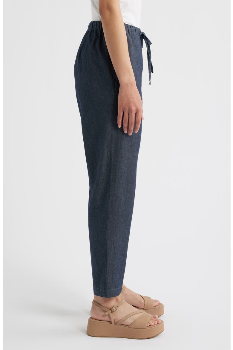 Tapered Ankle Drawstring Pants, Alternate, color, DENIM