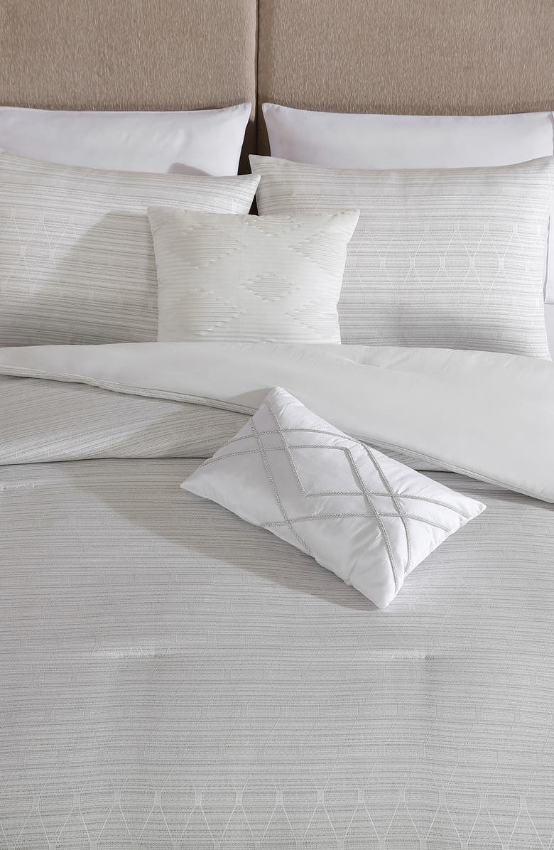 Tahari Marguerite 5-Piece King Comforter Set, Alternate, color, Grey