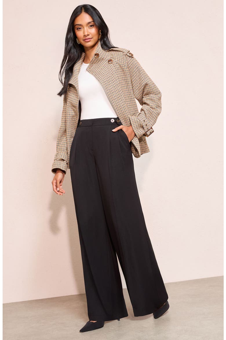 High Waist Wide Leg Pants, Alternate, color, BLACK