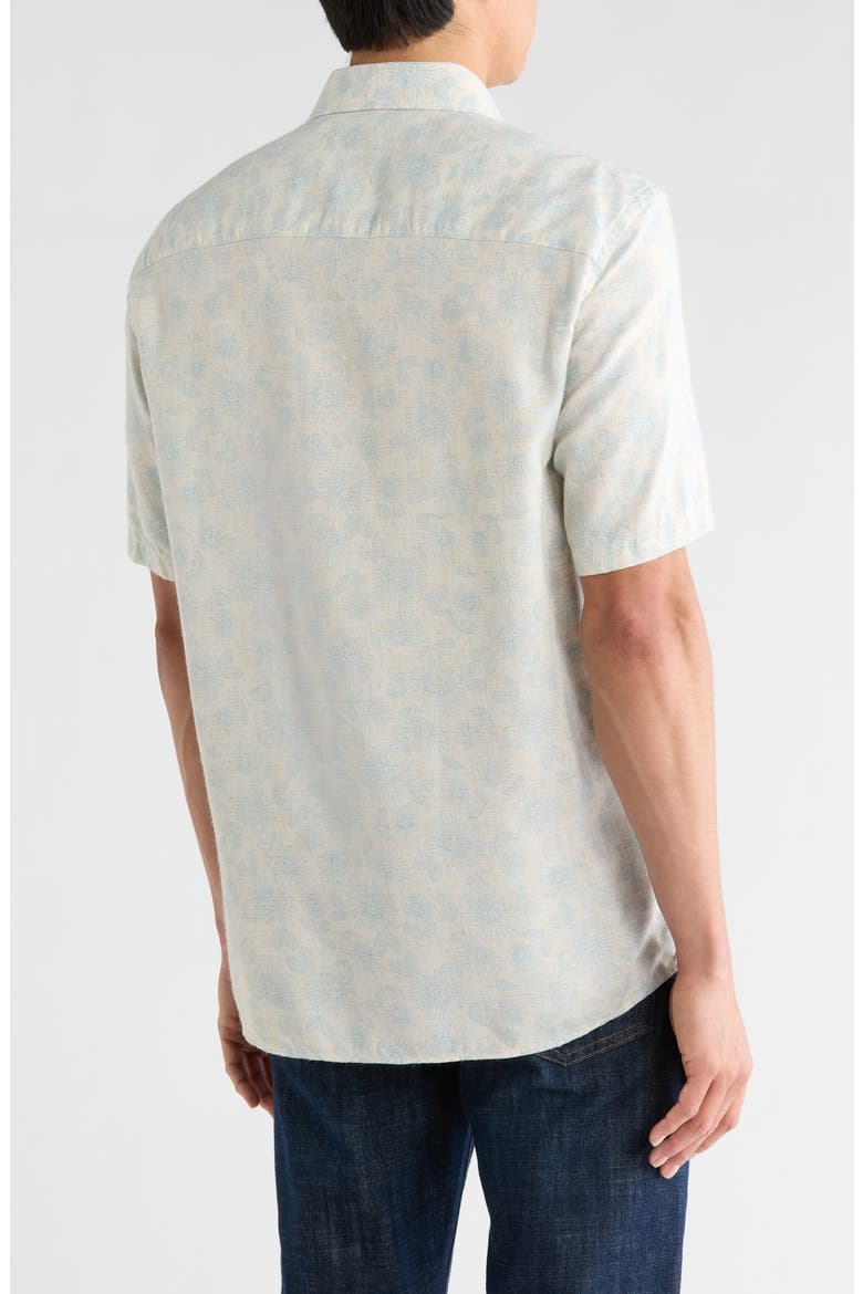 Merrick Short Sleeve Woven Shirt, Alternate, color, SOFT TEAL