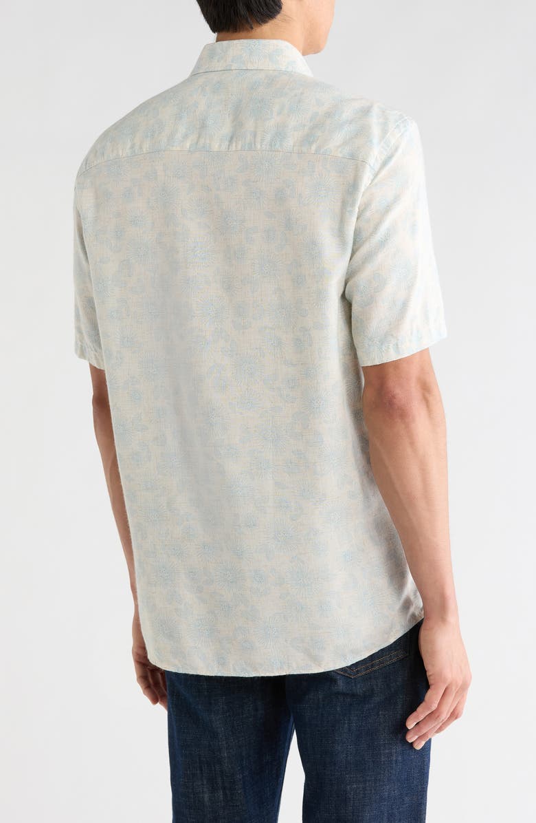 Robert Barakett Merrick Short Sleeve Woven Shirt, Alternate, color, Soft Teal