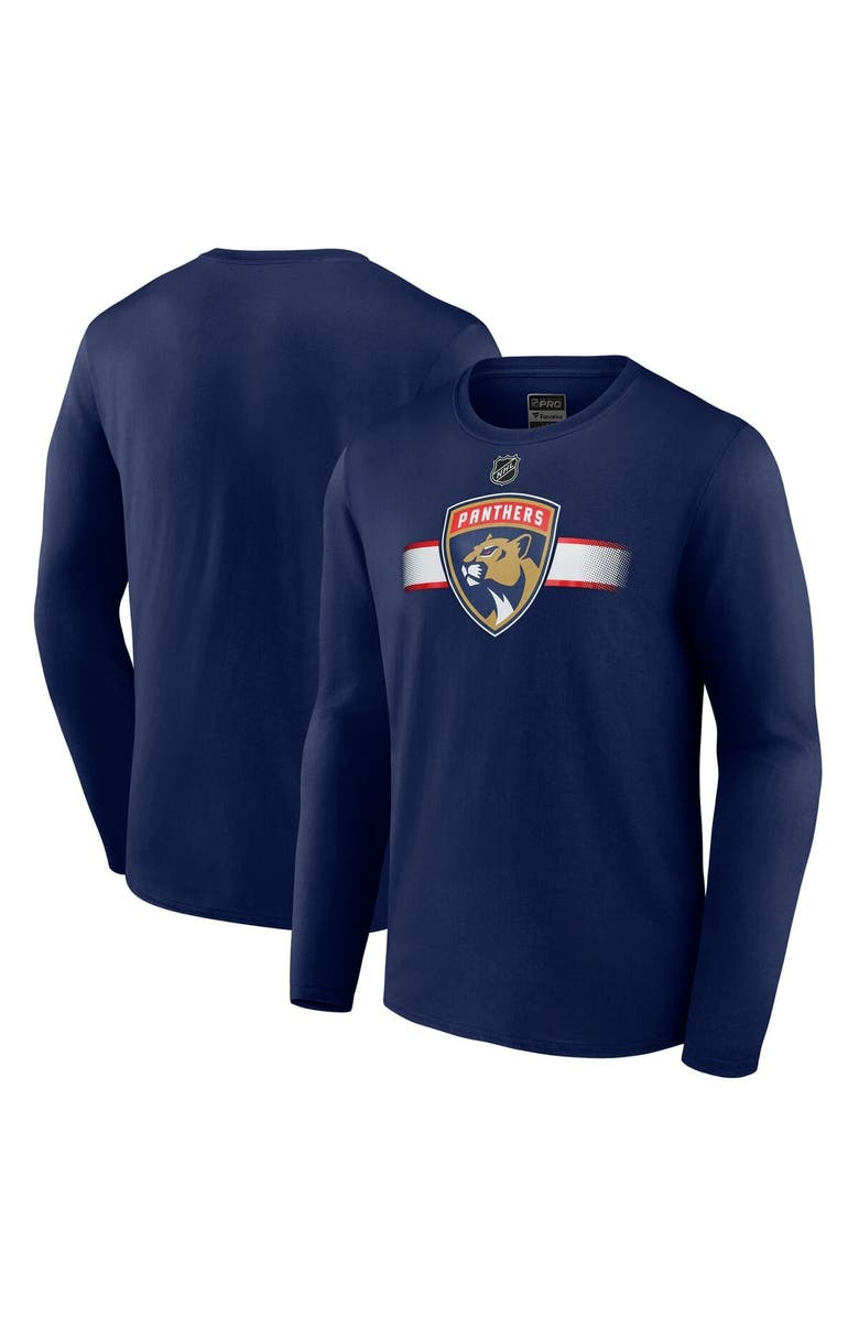 FANATICS Men's Fanatics  Navy Florida Panthers Authentic Pro Long Sleeve T-Shirt, Alternate, color, 