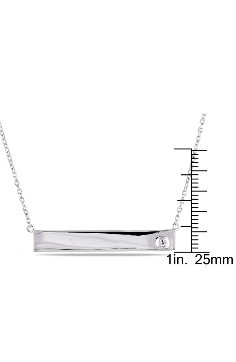 Julianna B. White Sapphire Linear Necklace Sterling Silver, Alternate, color, Sterling Silver