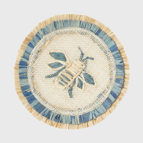 Joanna Buchanan Bee Straw Coasters 4-piece Set In Multi