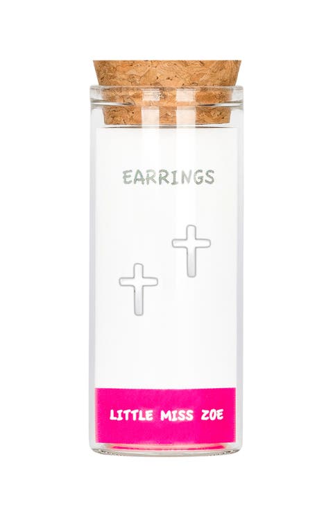 Kids' Sterling Silver Cherry Stud Earrings in Gift Bottle