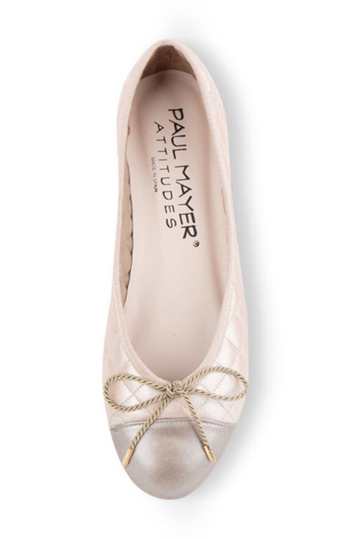 Paul Mayer Cap Toe Quilted Ballet Flat