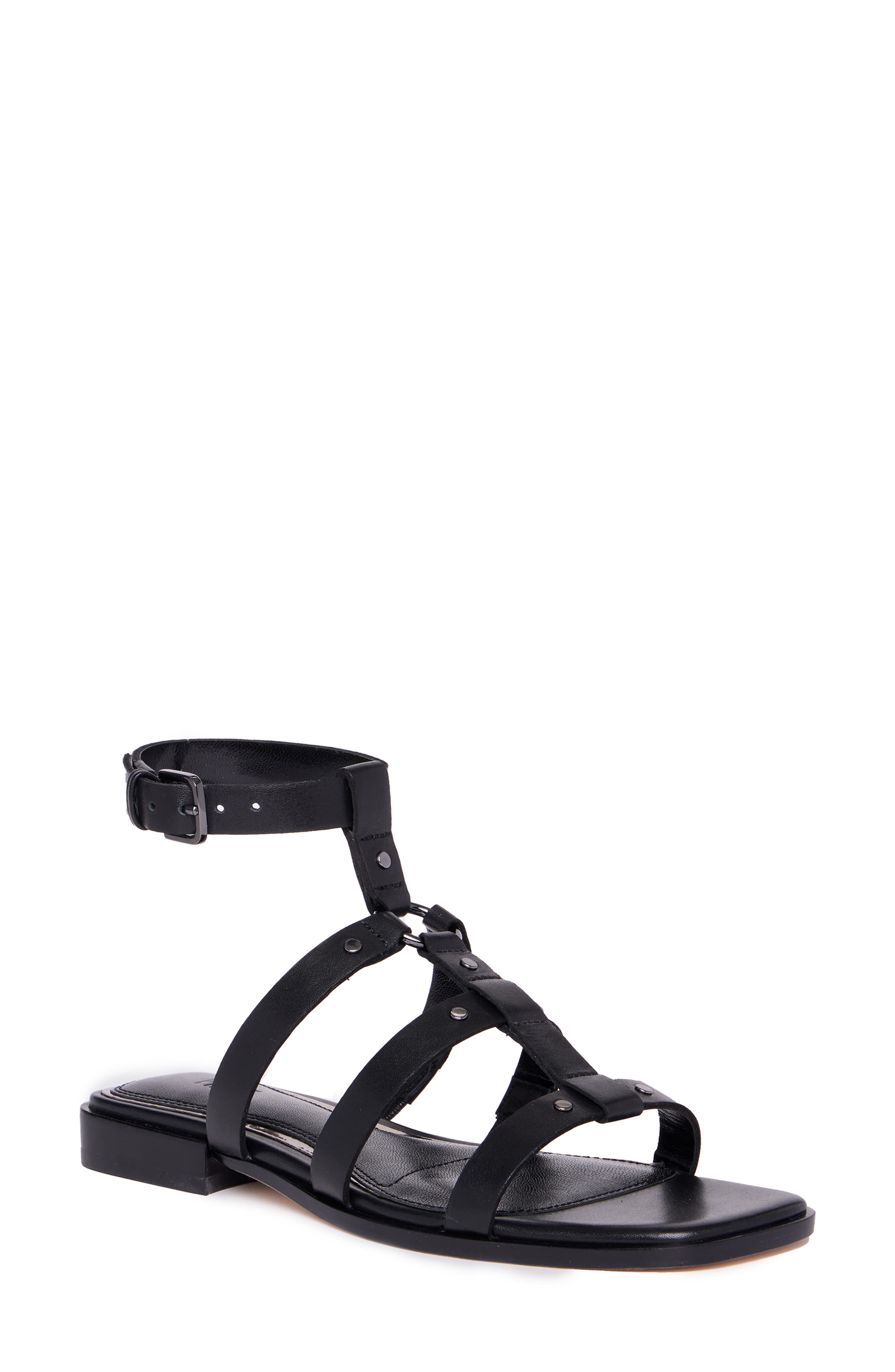 PAIGE Ryland Ankle Strap Sandal, Main, color, Black