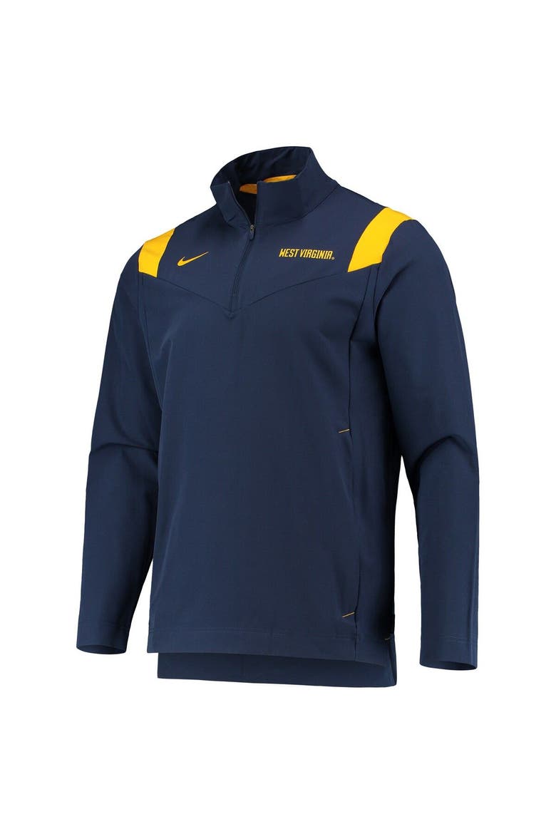 Men's Nike Navy West Virginia Mountaineers 2021 Team Coach Quarter-Zip Jacket, Alternate, color, Navy