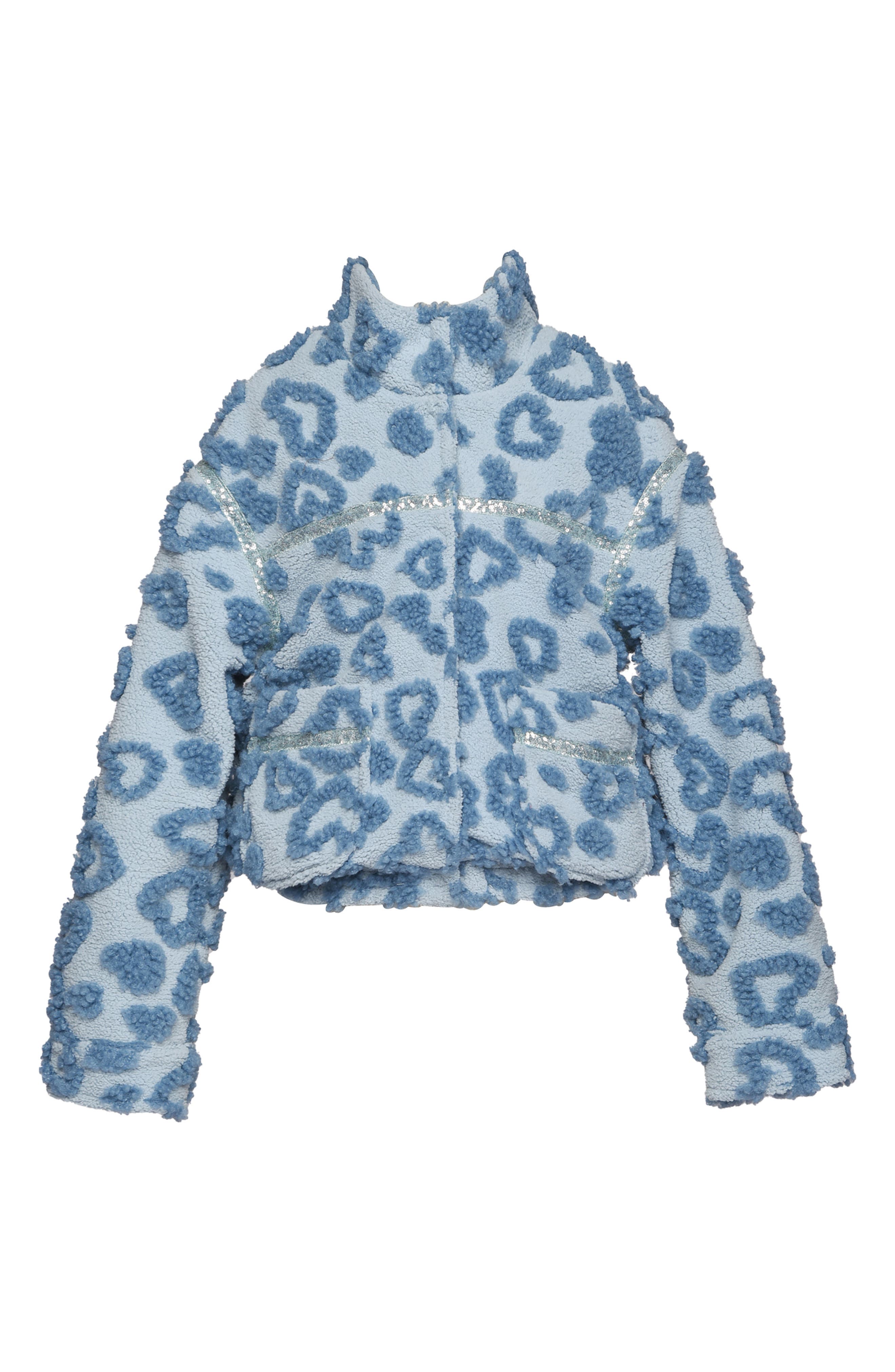 Kids' Heart Embossed High-Pile Fleece Jacket