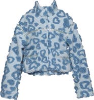 Hannah Banana Kids' Heart Embossed High-Pile Fleece Jacket