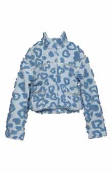 Kids' Heart Embossed High-Pile Fleece Jacket