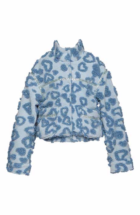 Kids' Heart Embossed High-Pile Fleece Jacket