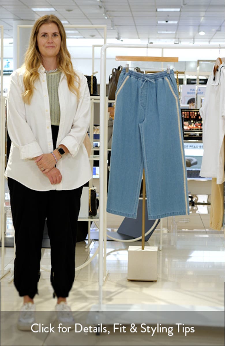 Kids' Lace Trim Wide Leg Jeans, sales video thumbnail